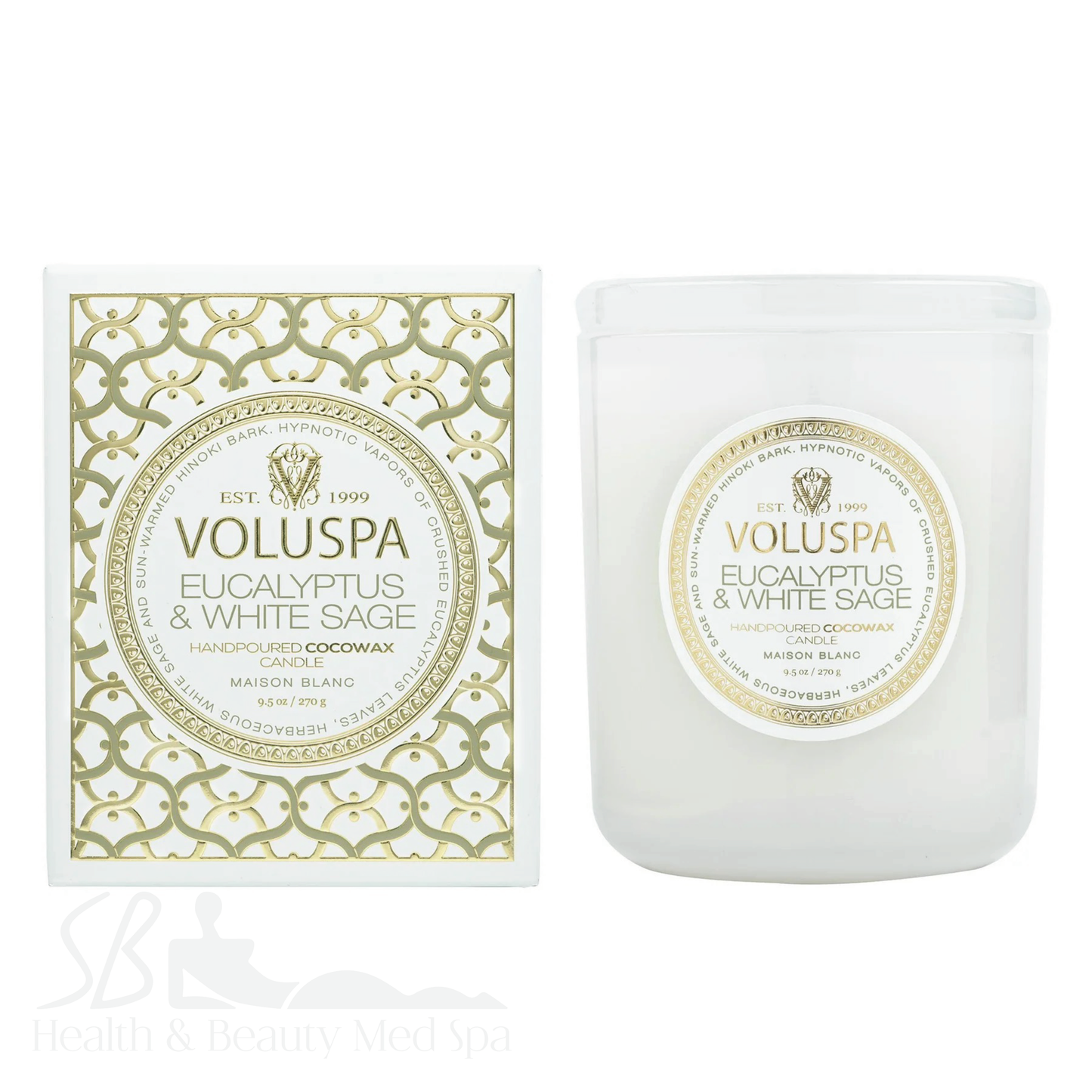 Voluspa Eucalyptus and White Sage Classic Candle