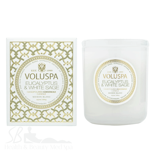 Voluspa Eucalyptus and White Sage Classic Candle